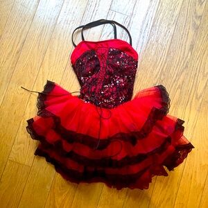 Red and Black Sequin Costume